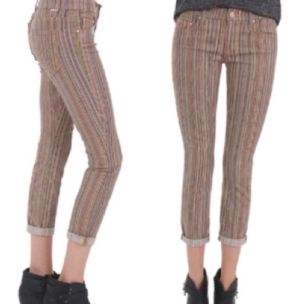 MOTHER The Looker High Meadow Skinny Cropped Jeans